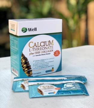 Gói canxi “B Well” với thành phần Calcium L-Threonate (bổ sung Collagen)